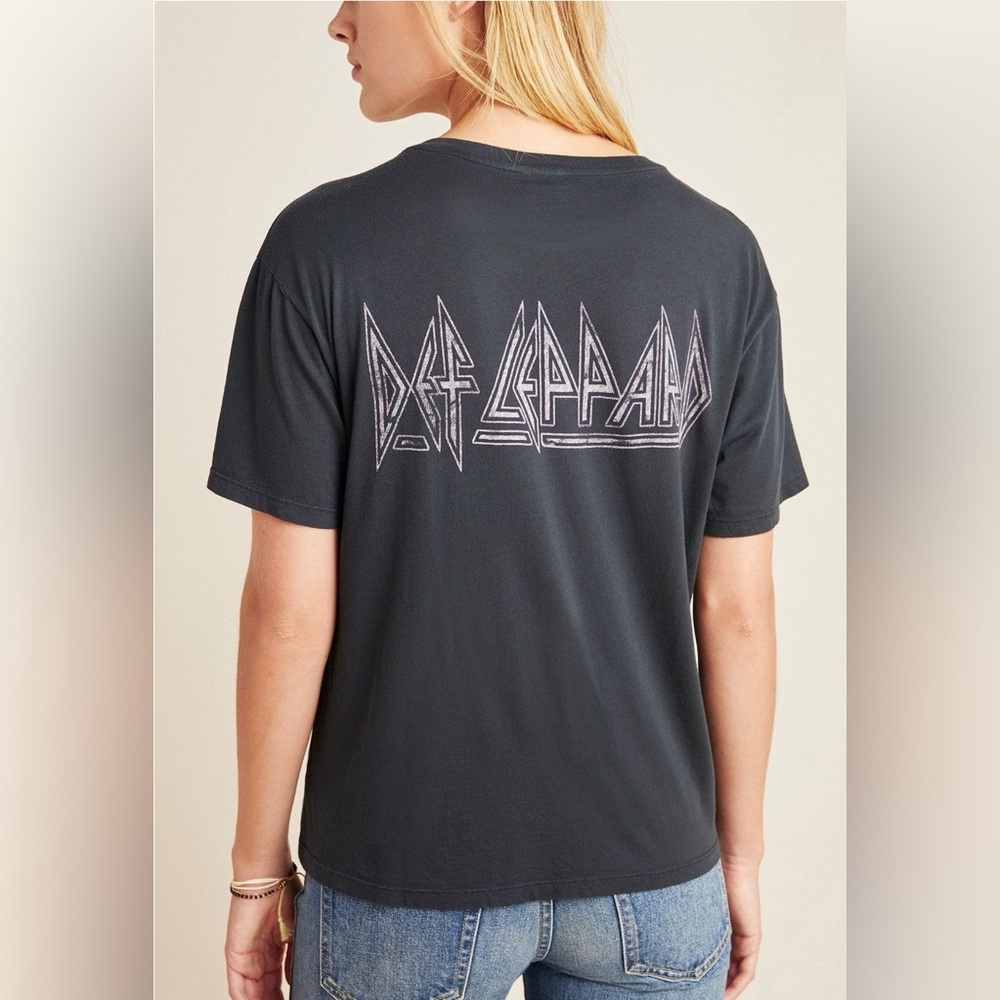 Letluv Def Leppard Graphic Tee 2X gray Anthropologie - Picture 2 of 9